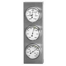 Sunartis 3-4013 THB197 Stainless Steel Weather Station Barometer Hygrometer and Thermometer