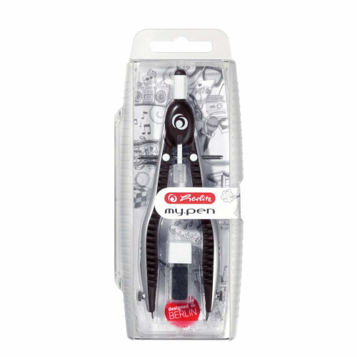 Herlitz my.pen Quick-Set Compass - Black/Red 1