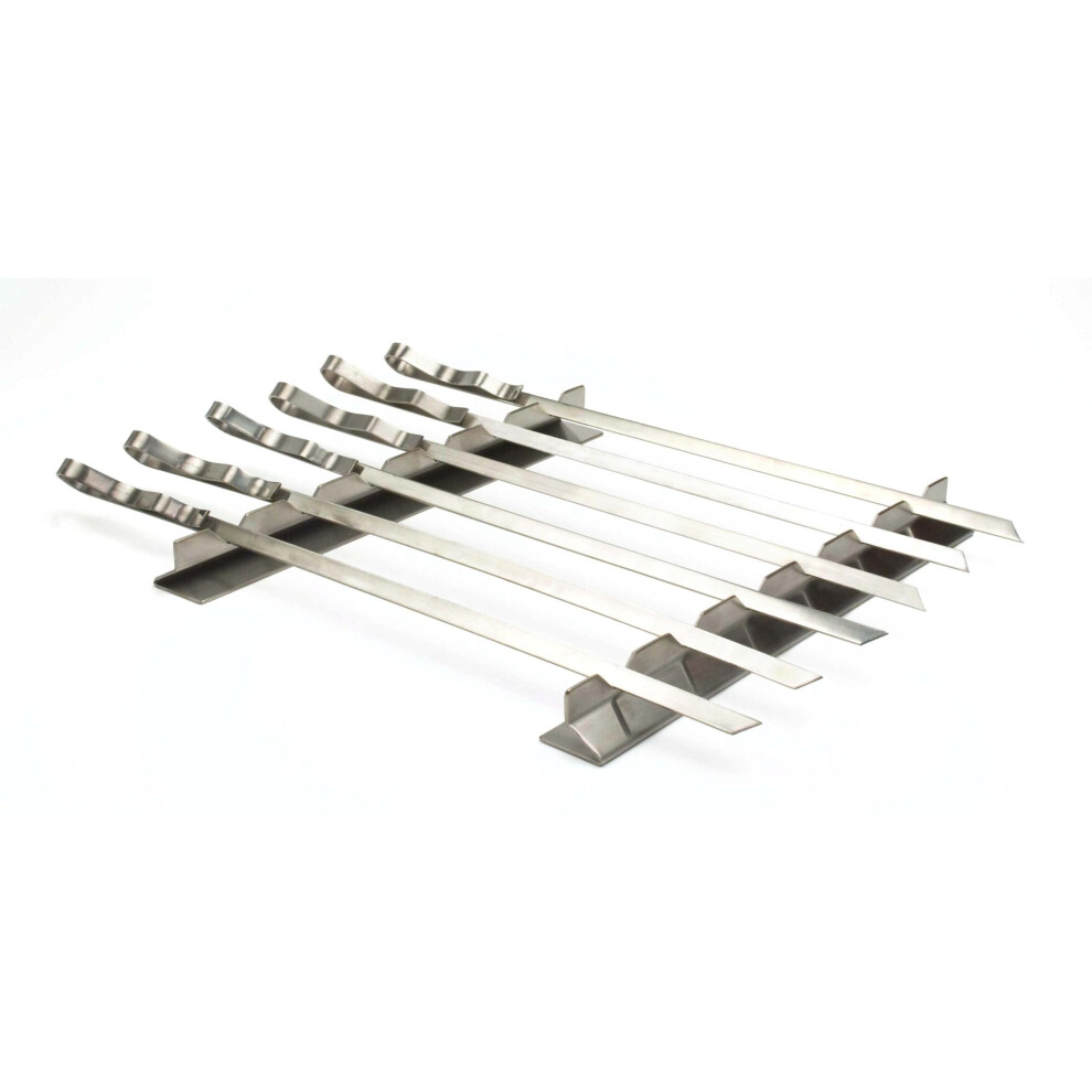 Best of BBQ Stainless Steel Kebab Rack with 6 x Skewers Set