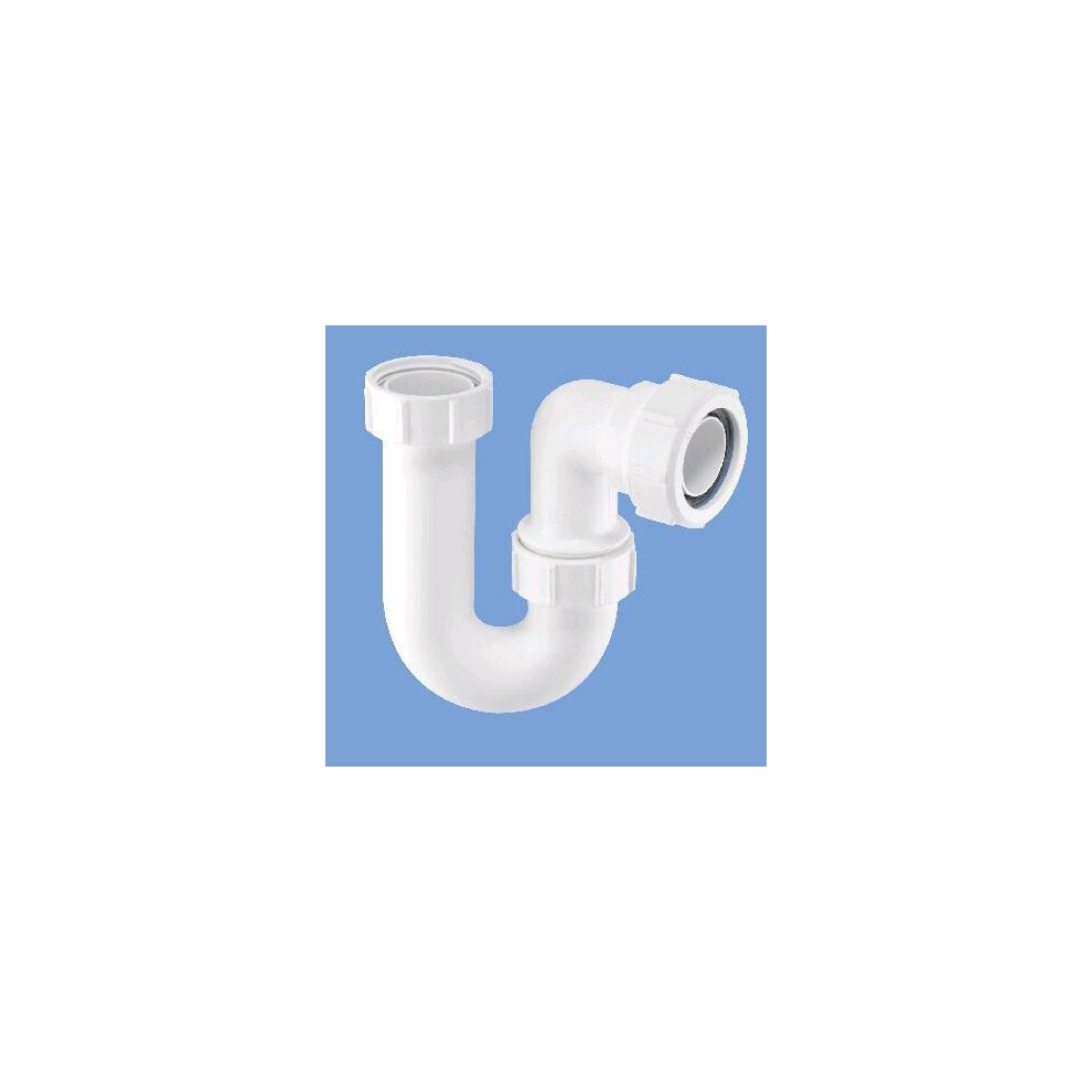 McAlpine SC10 Tubular Swivel 'P' Trap with Multifit outlet - White