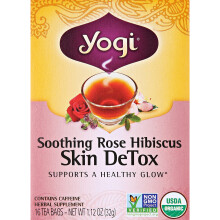 Yogi Tea, Détox Peau, Rose Hibiscus Apaisante, 16 Sachets de Thé, 1,12 oz (32 g)