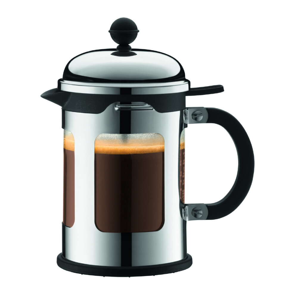 BODUM Chambord 4 Cup French Press Coffee Maker, Chrome, 0.5 l