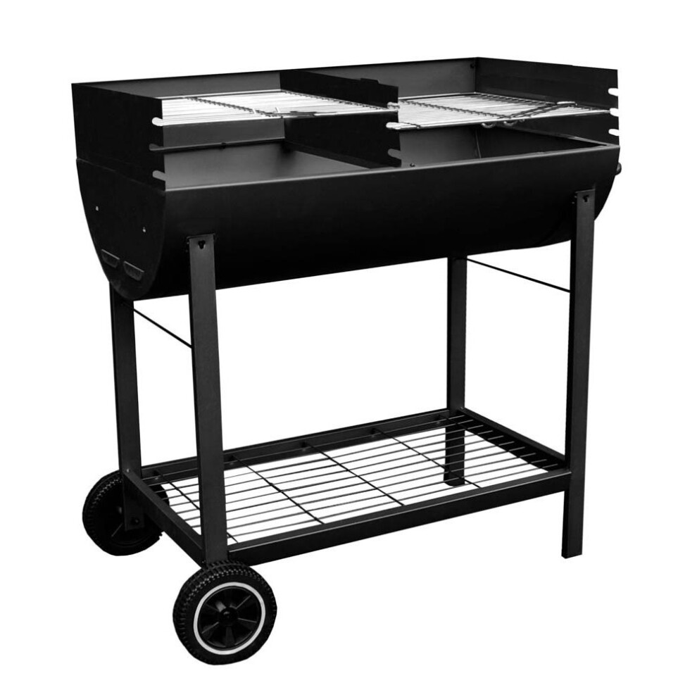 Kingfisher OUTBBQ Half Drum Barrel Steel BBQ Barbecue