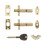 ERA Door Security Bolt with 1 Key - Brass (2 Pieces) 1