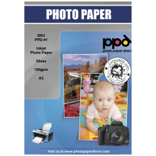 PPD Inkjet Gloss Photo Paper A3 180gsm x 100 Sheets PPD-41-100