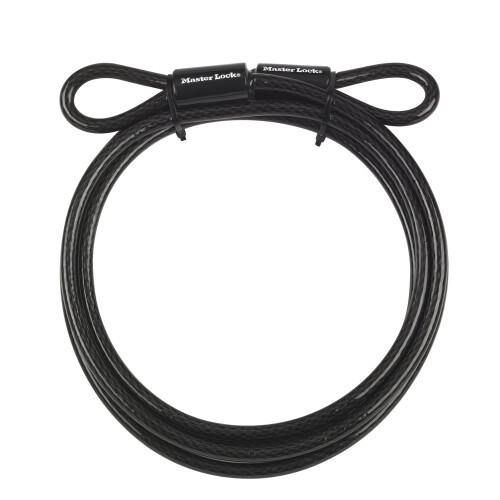 Master Lock Cabo de aço trançado com laços 3,00 m x Ø 10 mm 2