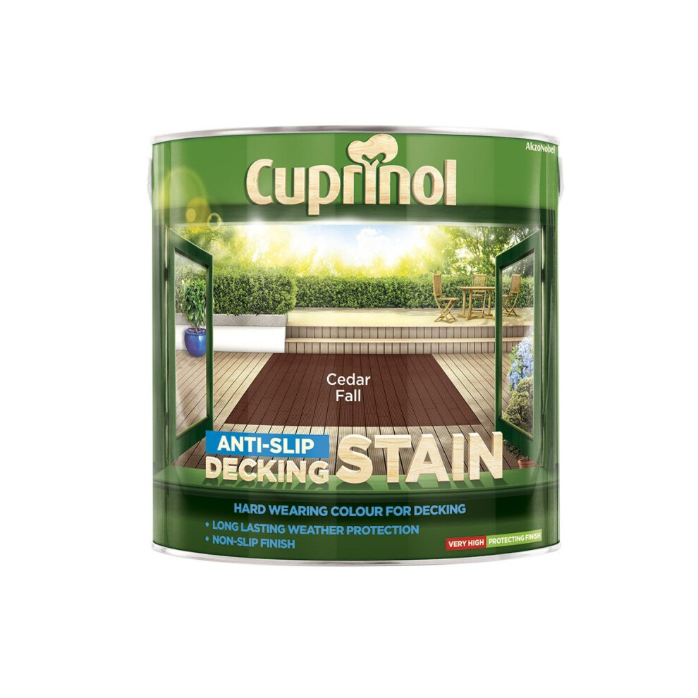 Cuprinol 2.5L Anti Slip Decking Stain Cedar Fall