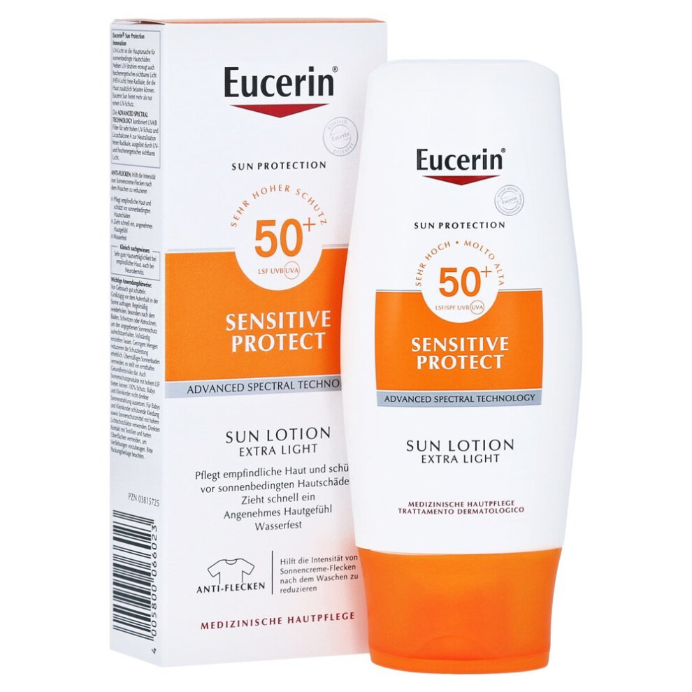 Eucerin Sun Lotion Extra Leicht LSF 50, 150 ml [Badartikel]