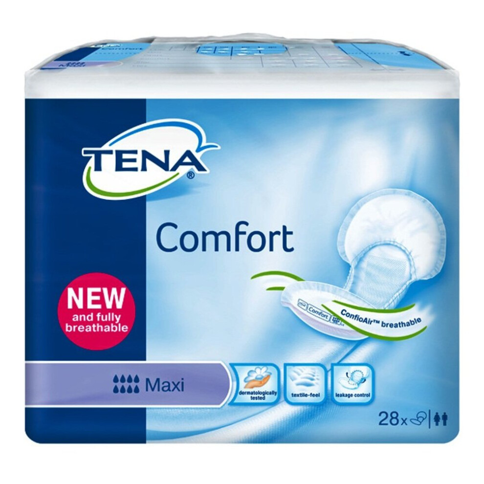 Tena Comfort Maxi Pads - Pack of 28