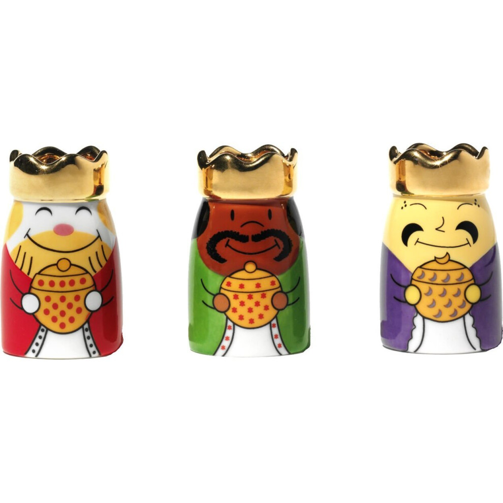 Alessi A Di Amgi10set1 Set Consisting Of Three Figures Porcelain Hand-Decorated
