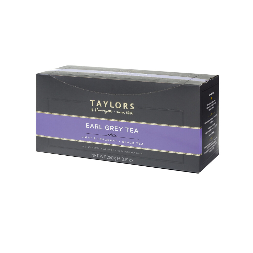 Taylors of Harrogate Earl Grey Tea, 100 Tea Bags (Pack of 1, Total 100 Teabags)