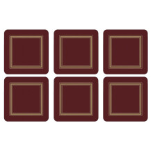 Portmeirion Pimpernel Classic Burgundy Coasters Set of 6