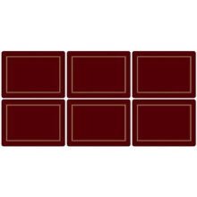 Pimpernel Classic Placemats, Set of 6, Burgundy/Gold
