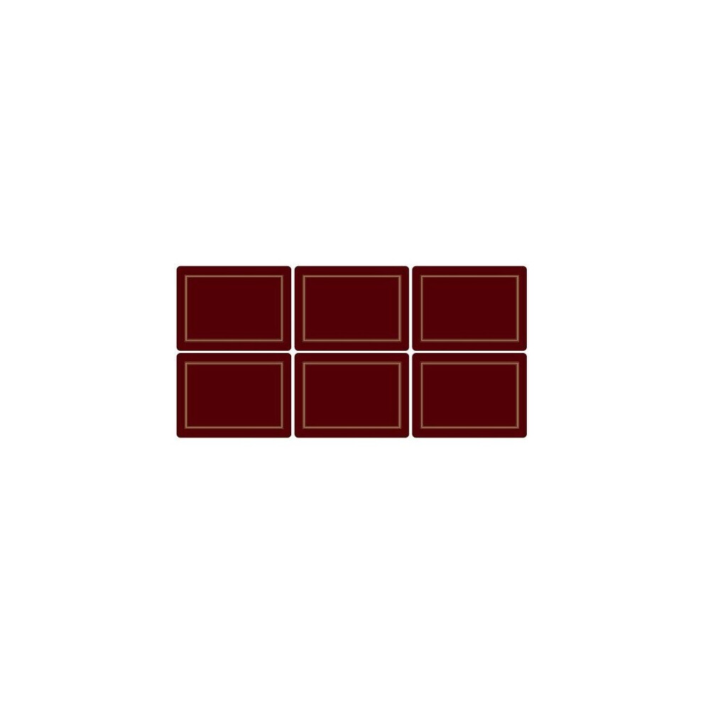 Pimpernel Classic Placemats, Set of 6, Burgundy/Gold