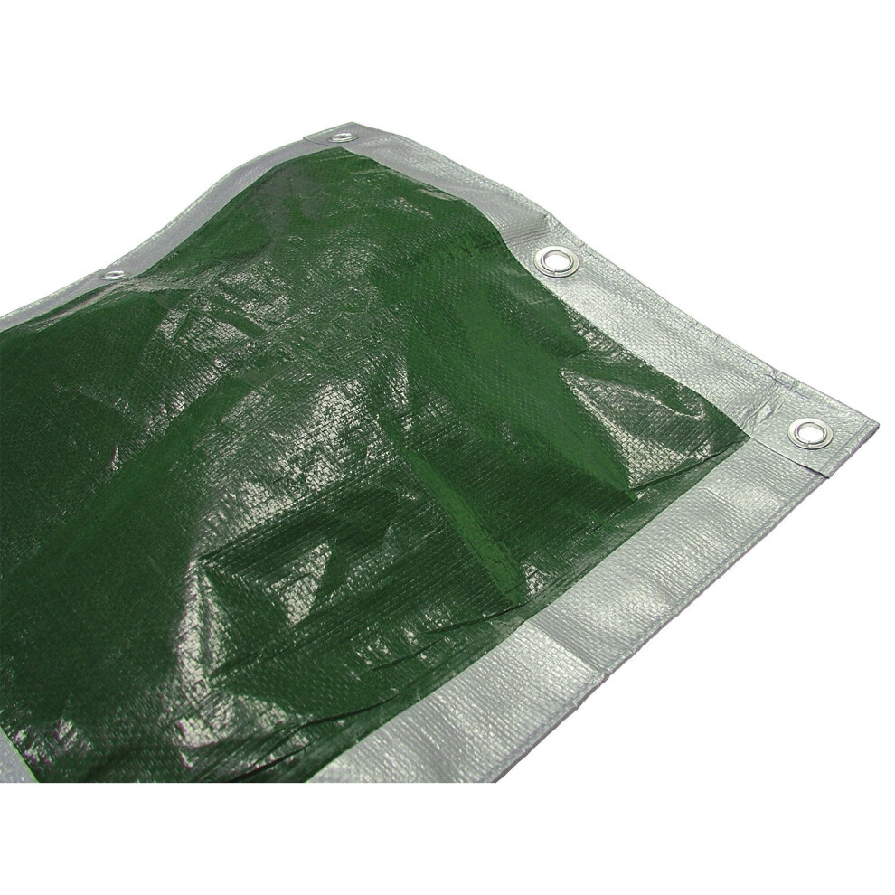 Faithfull TARP129 3.6 x 2.7m/ 12 x 9ft Tarpaulin - Green/Silver