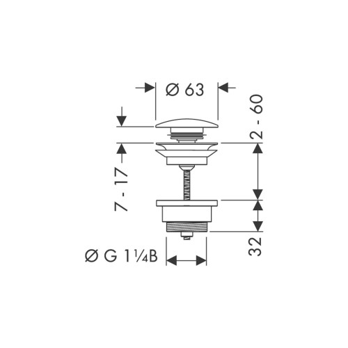 Hansgrohe Push-open expiration, 50100000 2