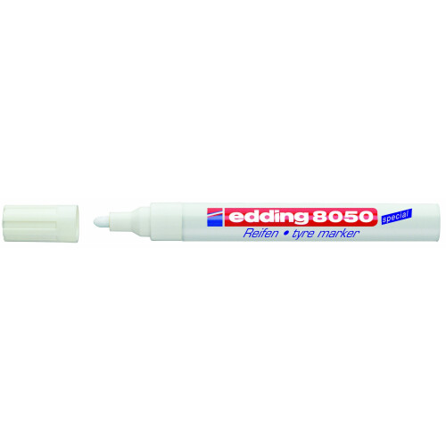 edding 8050 Tyre Marker - White [x1 on BlisterCard] 1