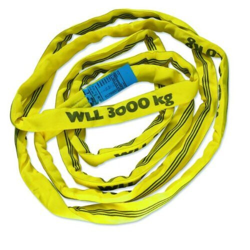 Braun Braun 30081RS Circular Sling 3000 kg Load 8 m Continuous with Polyester Core Yellow