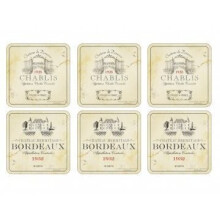 Pimpernel Vin de France Coasters, Box of 6