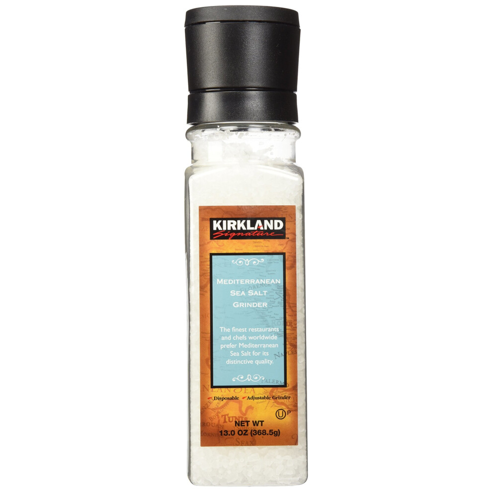 Kirkland Signature Mediterranean Sea Salt Grinder, 13 Oz (368.5 G)