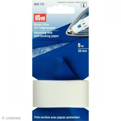 Prym Prym 30 mm 5 m Hemming Web with Backing Paper, White