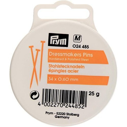 Prym Prym Straight Pins Silver col 0.60x34 mm