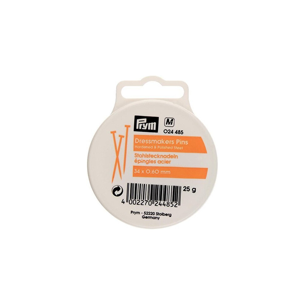 Prym Straight Pins Silver col 0.60x34 mm