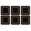 Pimpernel Pimpernel Classic Black Coasters - Set of 6 1
