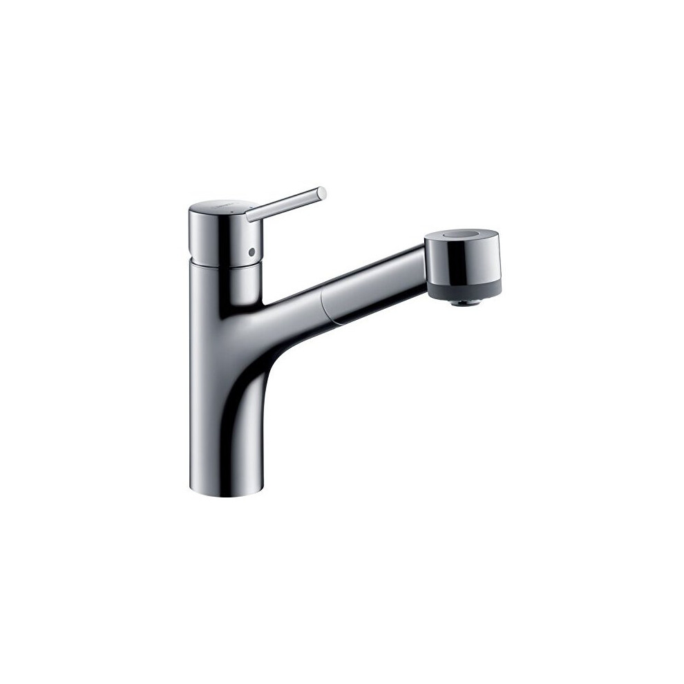 hansgrohe Talis S kitchen tap with pull out spray, 150Â° swivel spout, 2 spray patterns and lockable shower spray, chrome 32841000