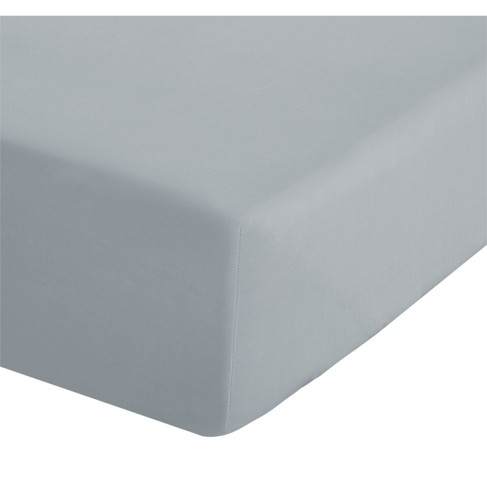 Catherine Lansfield Easy Iron Percale King Fitted Sheet Duck egg