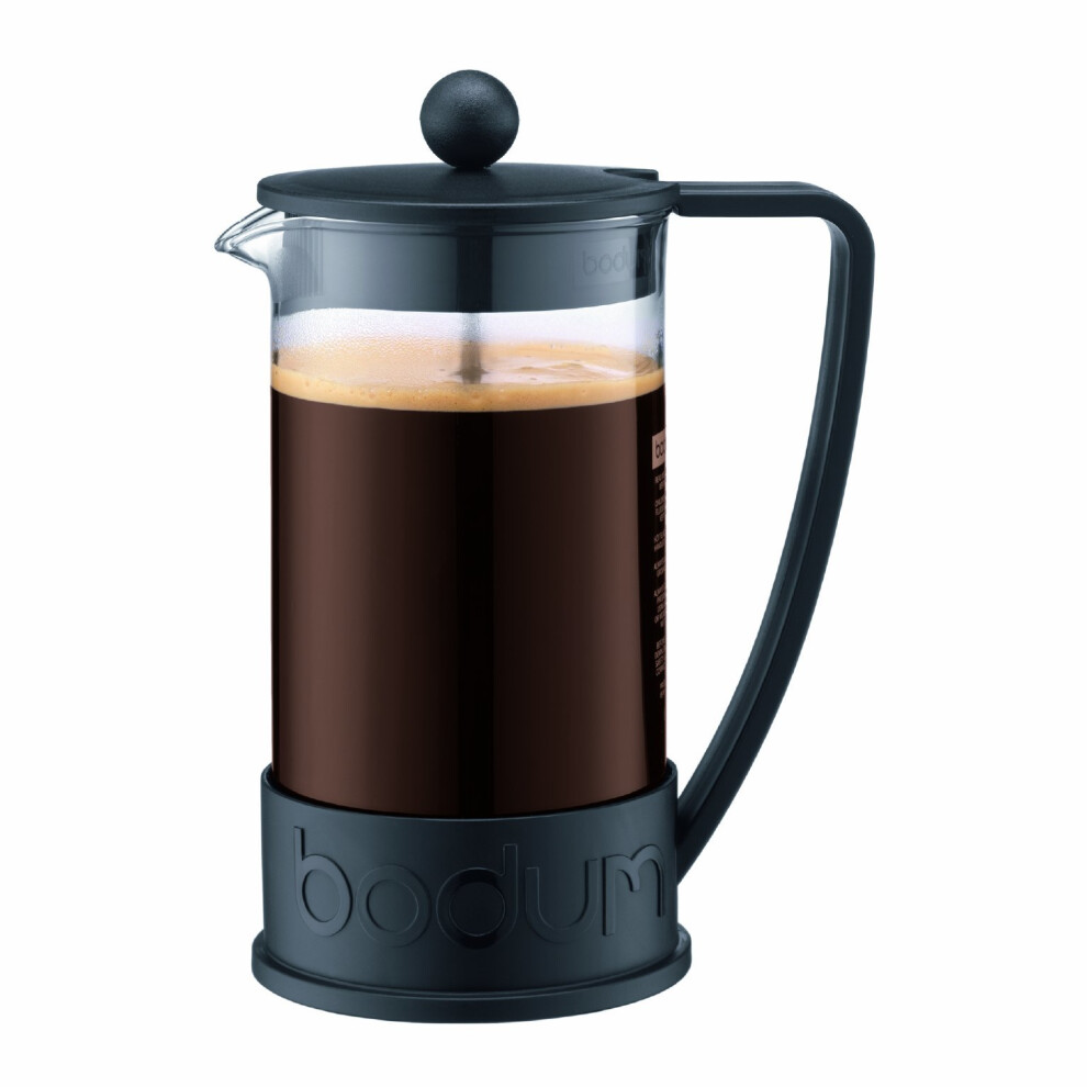 BODUM Brazil 8 Cup French Press Coffee Maker,  Black, 1.0 l, 34 oz