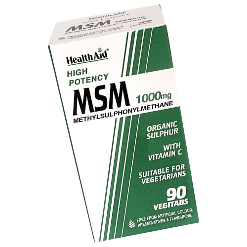 HealthAid MSM 1000mg - 90 Vegetarian Tablets 1