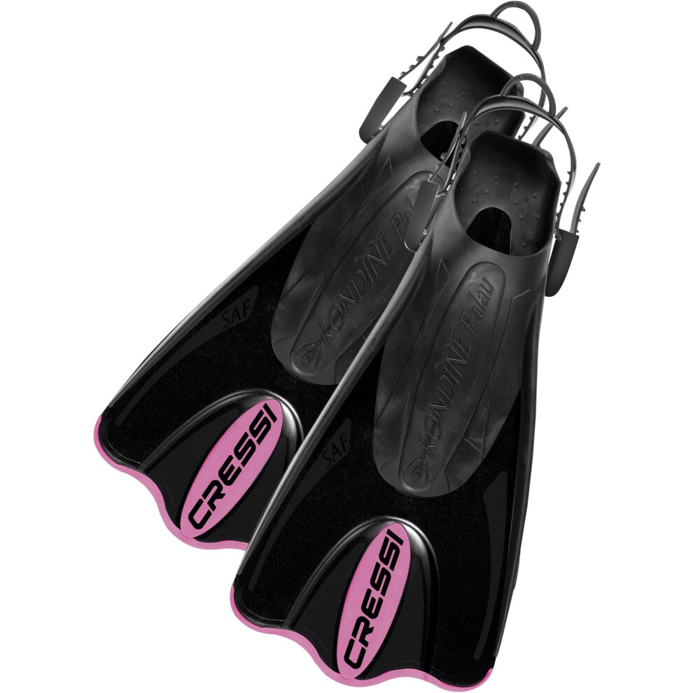 Cressi Palau Saf Snorkeling and Swimming Travel Flippers - Pink,S/M (38/41) (5/7.5)