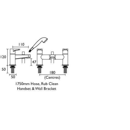 Bristan Bristan QST BSM C Chrome Plated Quest Bath Shower Mixer 2