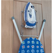 Iron and Ironing Board Holder Chrome Storage Rack