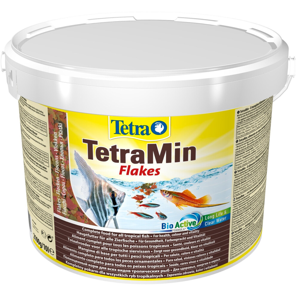 Tetra Min Fish Food, Complete Food for All Tropical Fish for Health, Colour and Vitality, 10 Litre