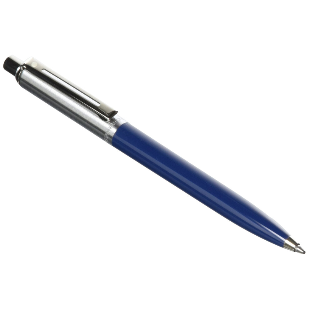 Sheaffer Sentinel Nickel Plate Trim Ballpoint Pen - Blue