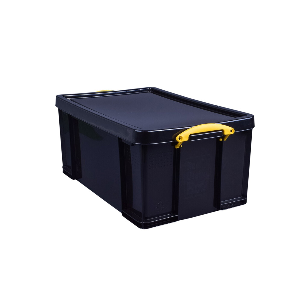 Really Useful 64 Litre Storage Box, Solid Black