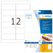 HERMA 9533 Labels A4 outdoor film 99,1x42,3 mm white extra strong adhesion film matt weatherproof 120 pcs.