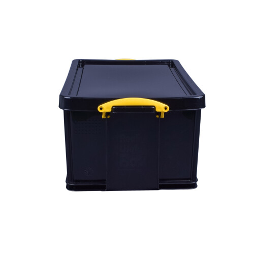 Really Useful 64 Litre Storage Box, Solid Black 2