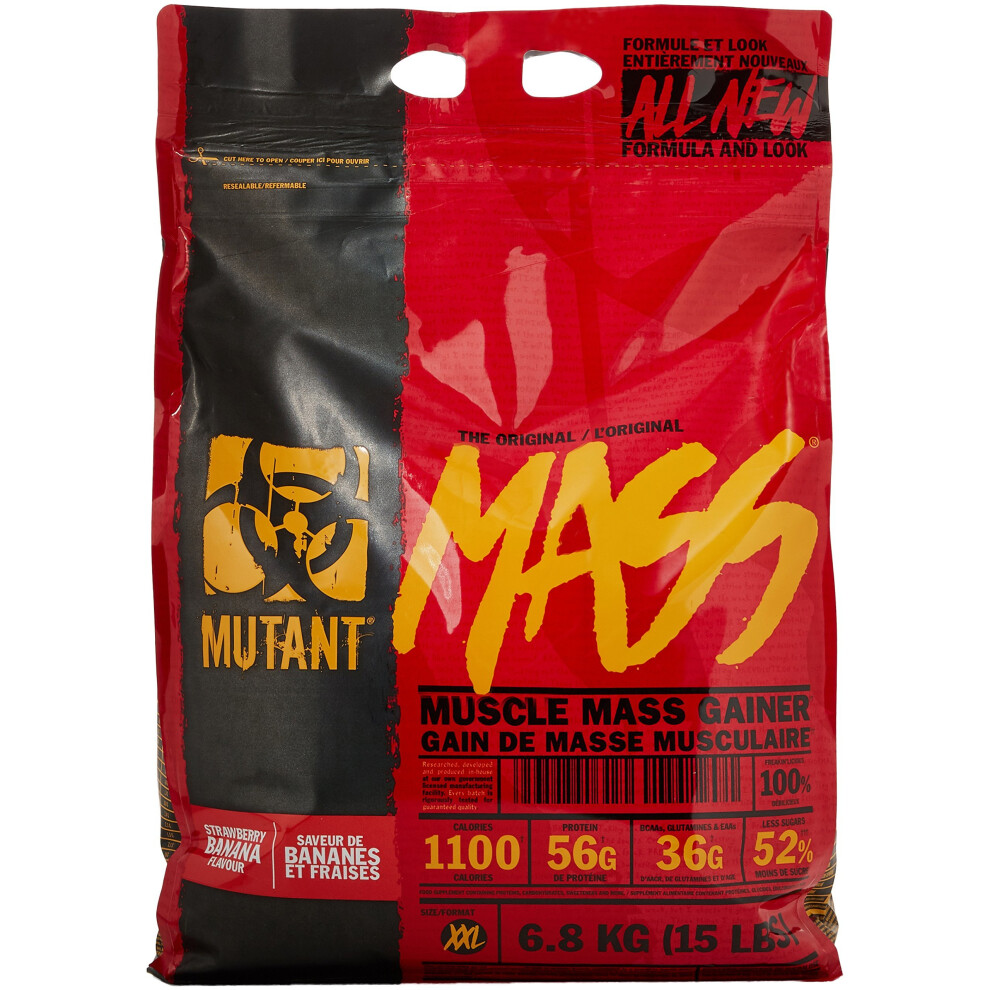 PVL Mutant Mass 6800 g Strawberry and Banana Weight Gain Shake Powder