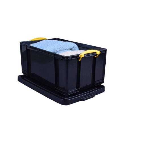 Really Useful 64 Litre Storage Box, Solid Black 1