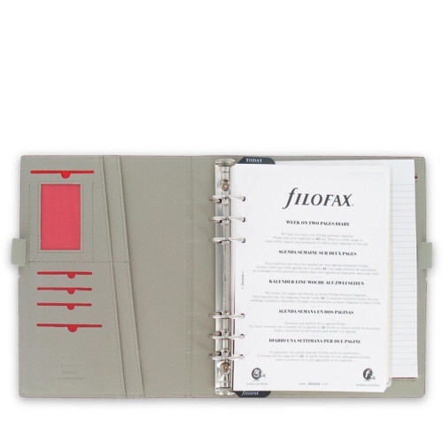 Filofax A5 Domino Red Organiser 1