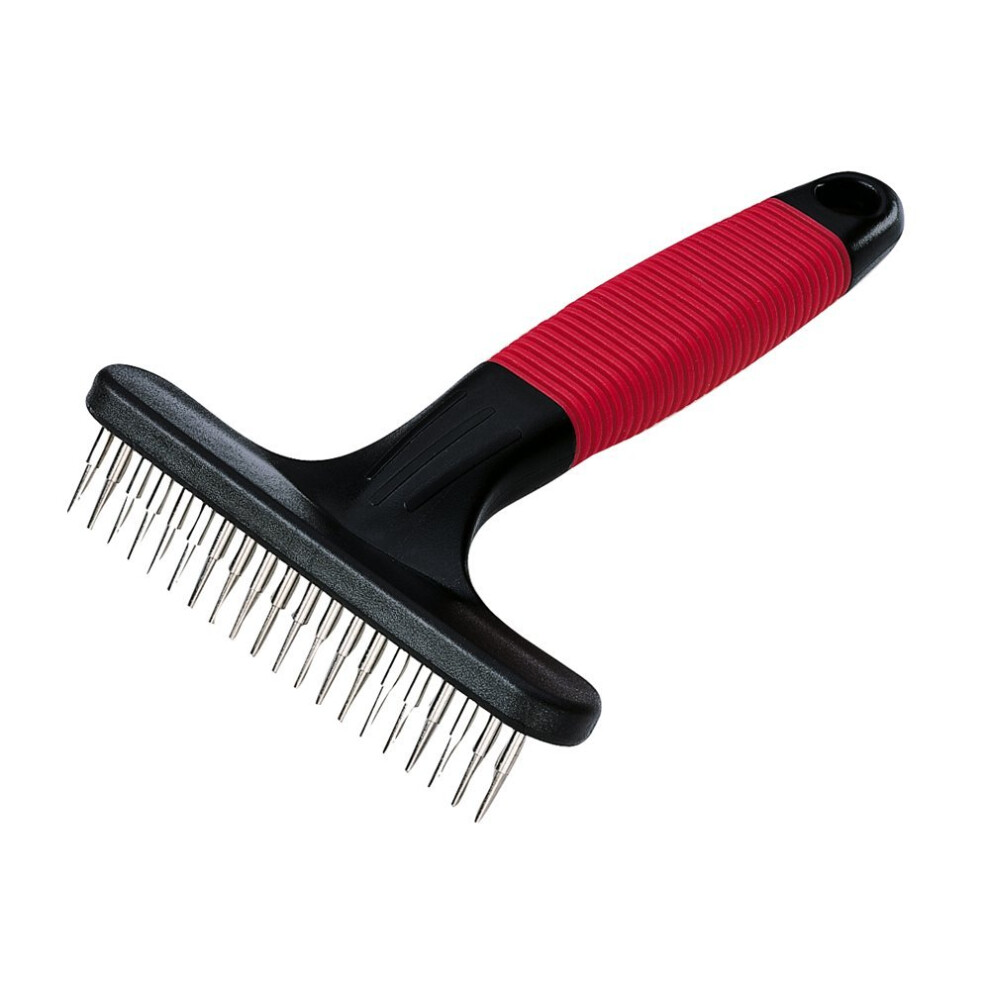 Ferplast Gro 5872 Dog Rake Comb Rotating Teeth, 15.5 x 11 x 3.3 cm