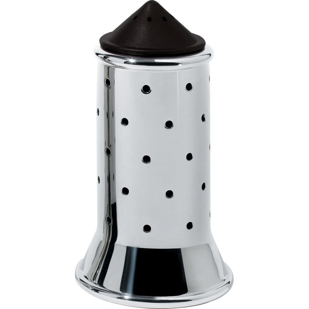 Alessi MGSAL B Salt Shaker Stainless Steel with Lid and Seal Polyamide Black