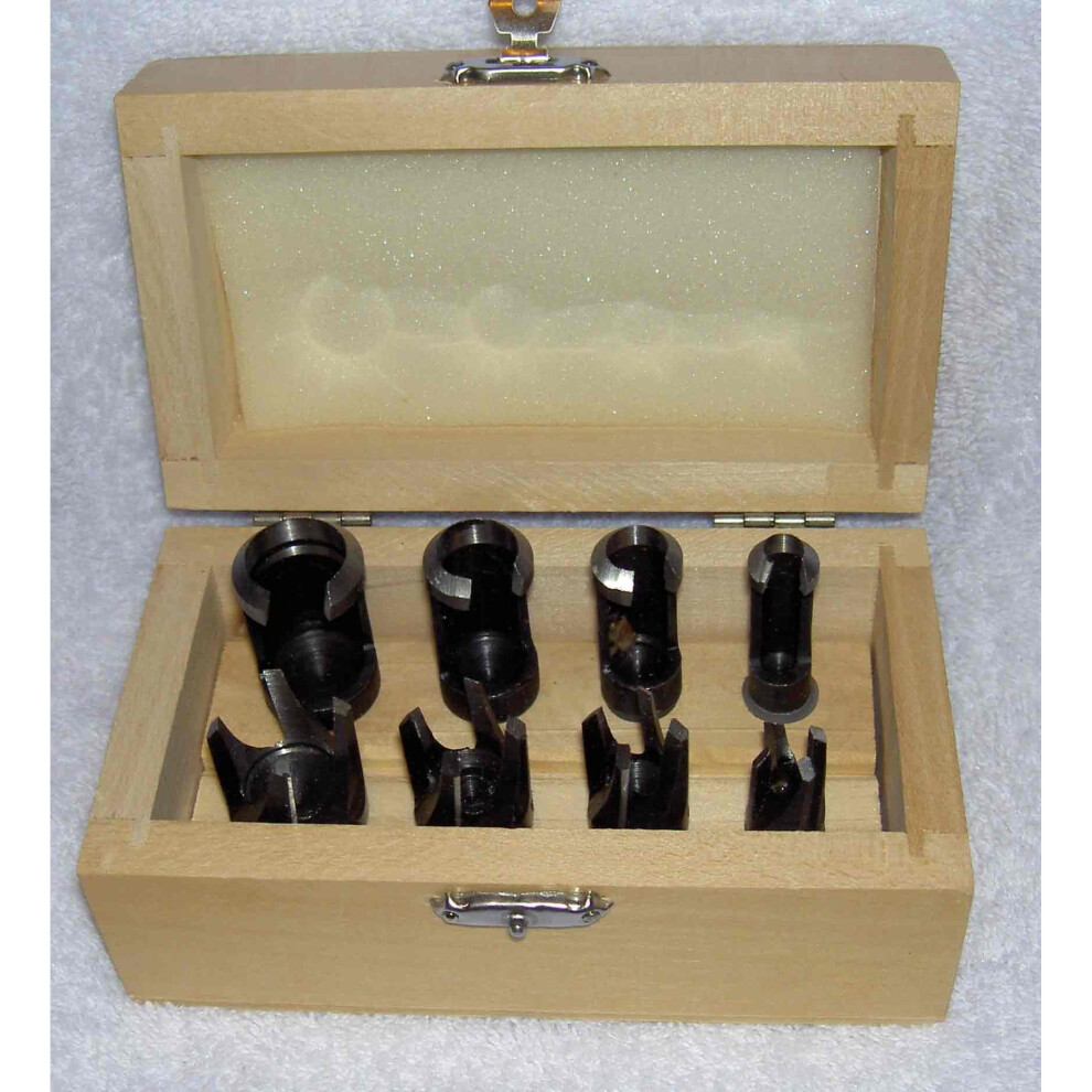 8 PIECE WOOD PLUG CUTTER SET IN CASE