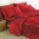 Red Satin Silk Duvet Sheet Cover Set Double Size 6 pcs 1
