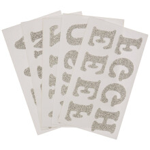 Simplicity Glitter Iron-On Letters, Silver