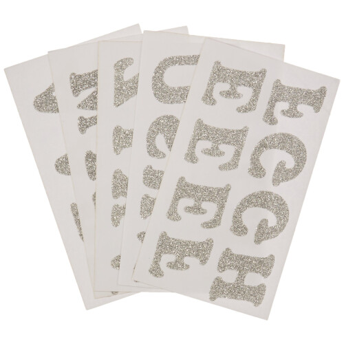 Simplicity Glitter Iron-On Letters, Silver