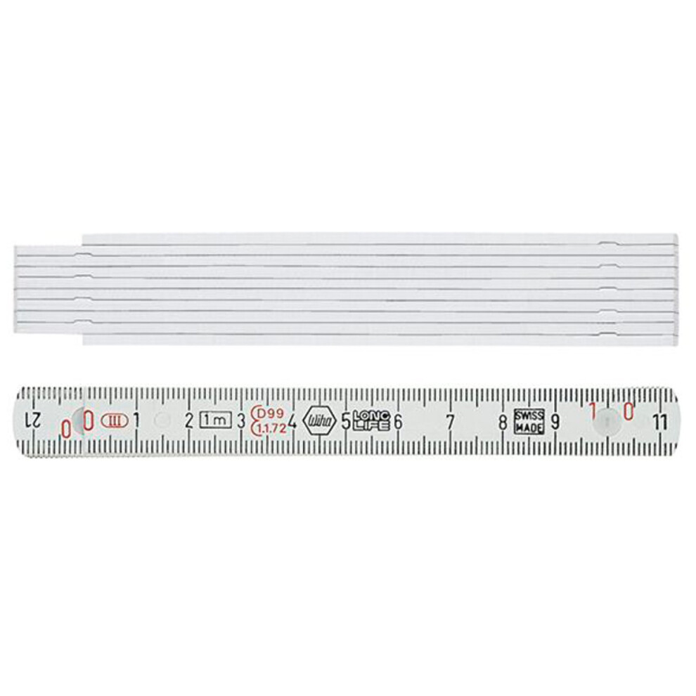 Wiha 41010002 Long-life Folding Meter Stick 1 m Metric with 10 x 1 m Rules
